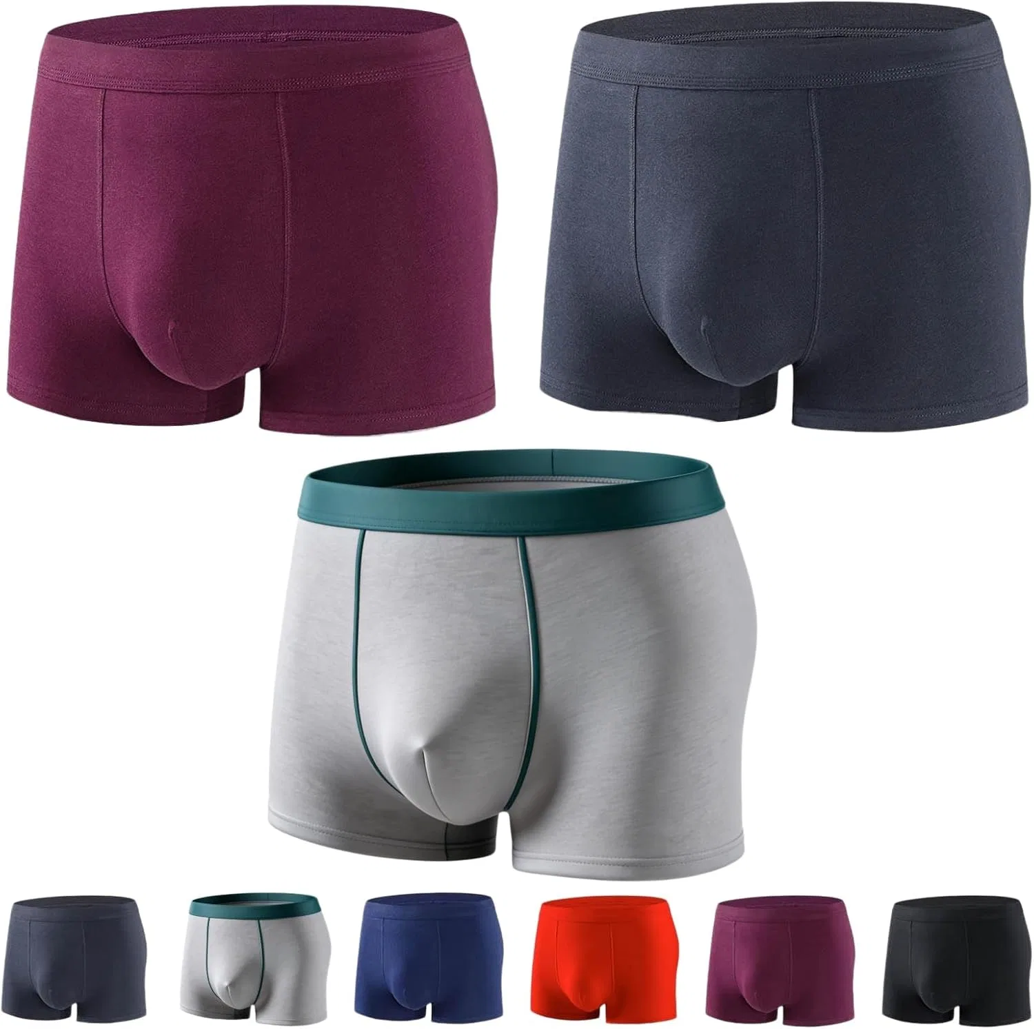 Трусы боксеры, впитывающие, хлопковые, 3pcs-h
