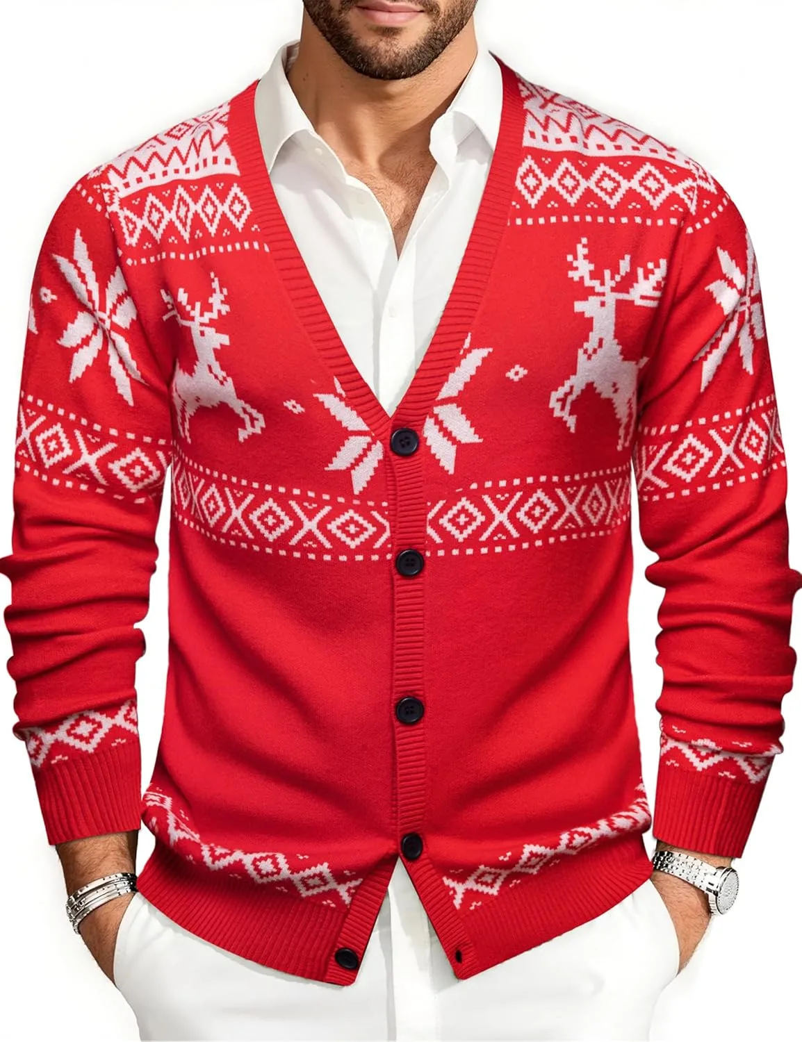 

Кардиган Barry Wang мужской с V-образным вырезом и карманами Barry.Wang