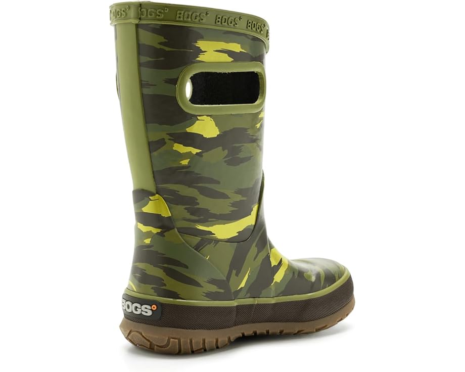 Детские резиновые сапоги Bogs Kids Rainboot Brush Camo (Little Kid/Big Kid), Green Multi — фото 3