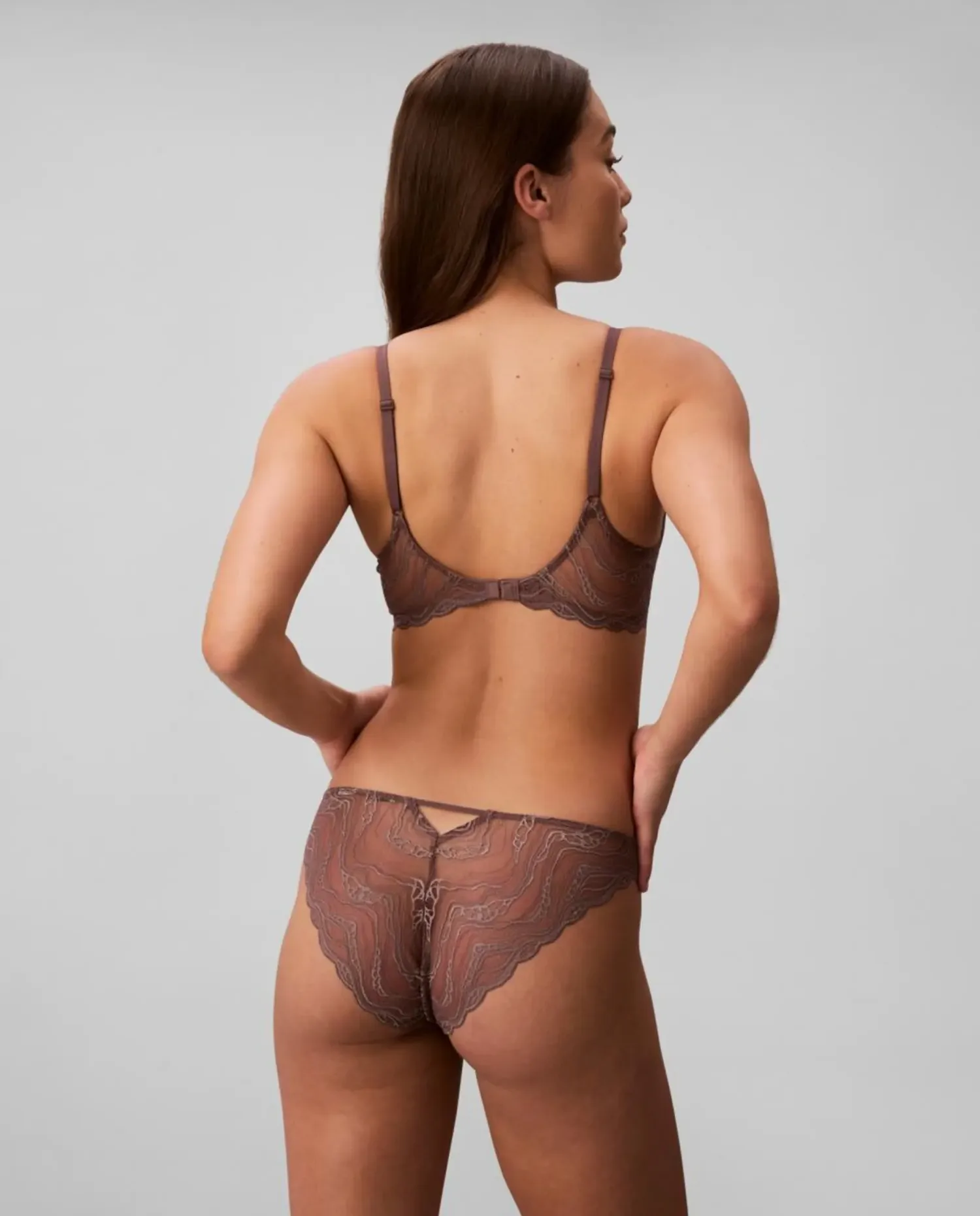 Женские трусы индивидуальные SENSUAL STRETCH LACE Calvin Klein, розовый — фото 3