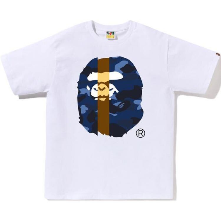 

Футболка мужская A Bathing Ape, белый/фиолетовый