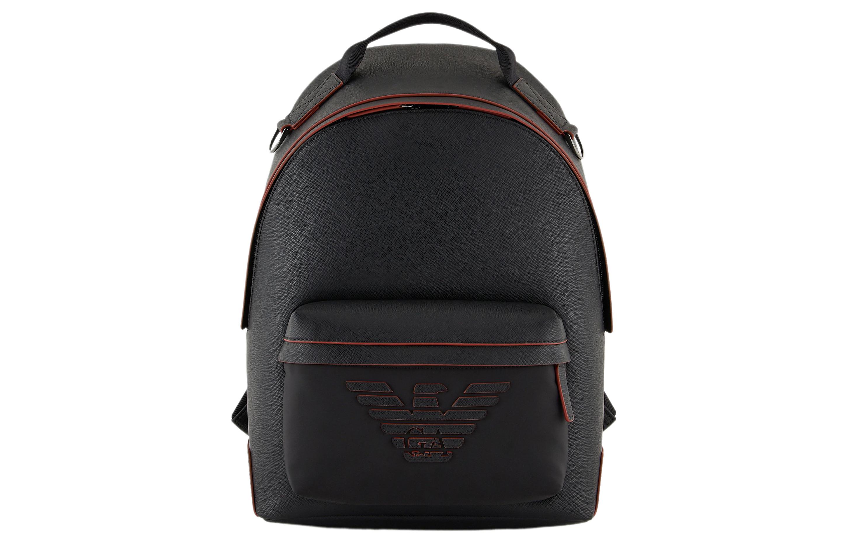 

EMPORIO ARMANI Рюкзак Sustainable Series Recycled Nylon средний размер мужской black red