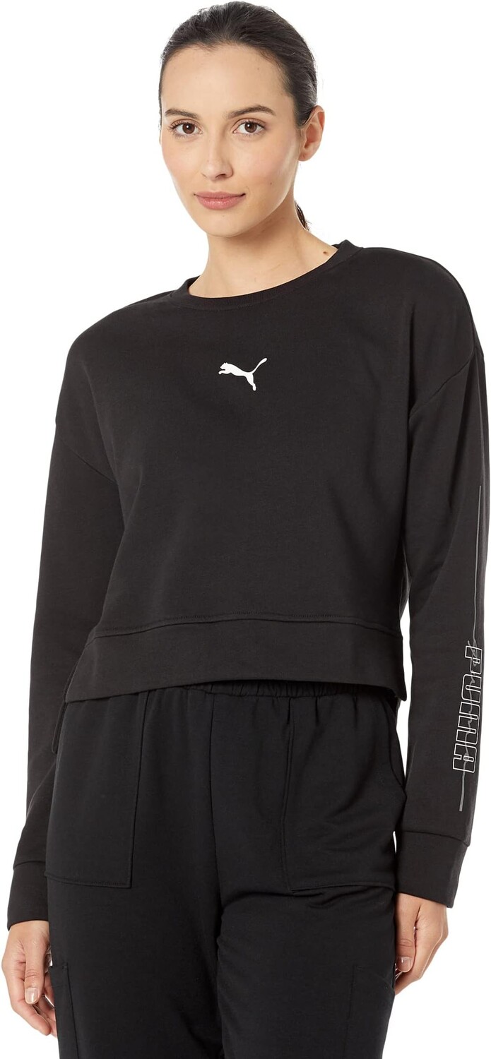 

Толстовка PUMA Neon Dreaming High-Low Crew, цвет Cotton Black