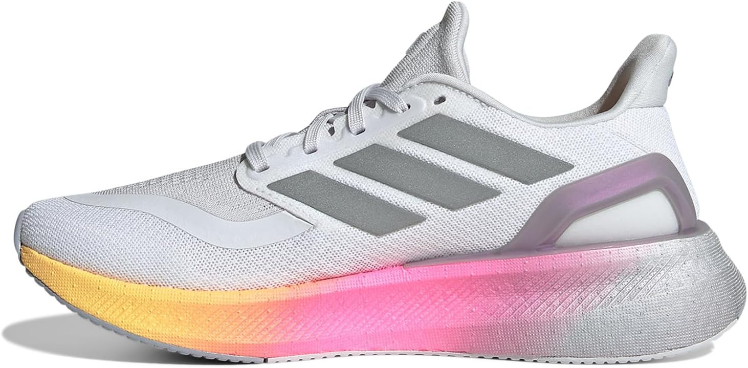 Кроссовки adidas Running Pureboost 5 Running Shoes, цвет White/Silver Metallic/Spark — фото 3