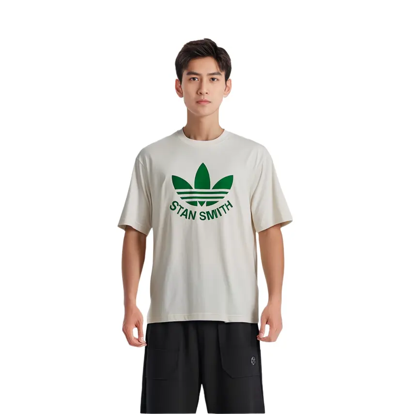 Футболка мужская с трилистником Stan «Non Dyed» Adidas Originals, цвет Non Dyed — фото 4