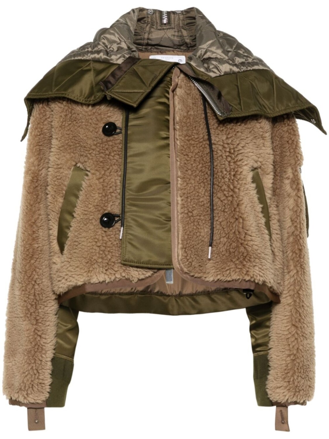 

Sacai флисовая куртка, зеленый