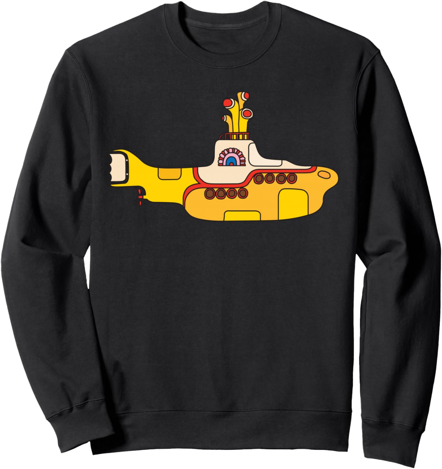 

Толстовка с рисунком «Желтая подводная лодка» группы The Beatles, черная