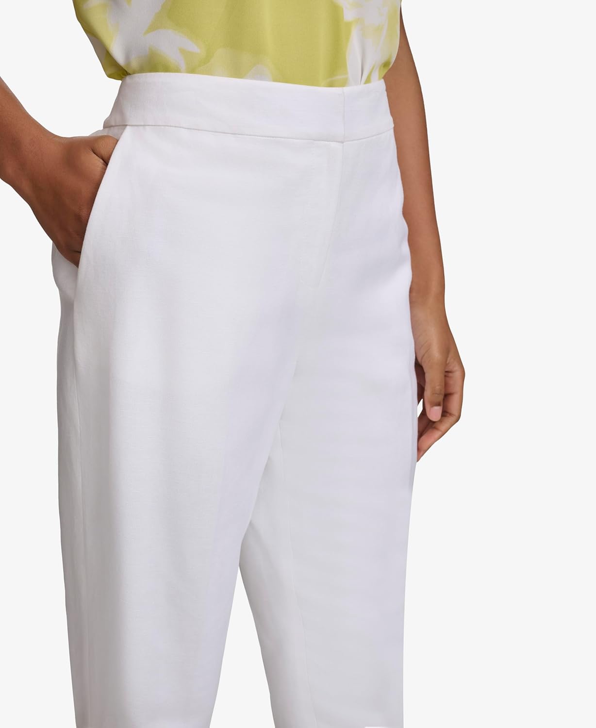 Женские брюки Calvin Klein Lux Highline (Petite, Standard и Plus), White Cream — фото 2