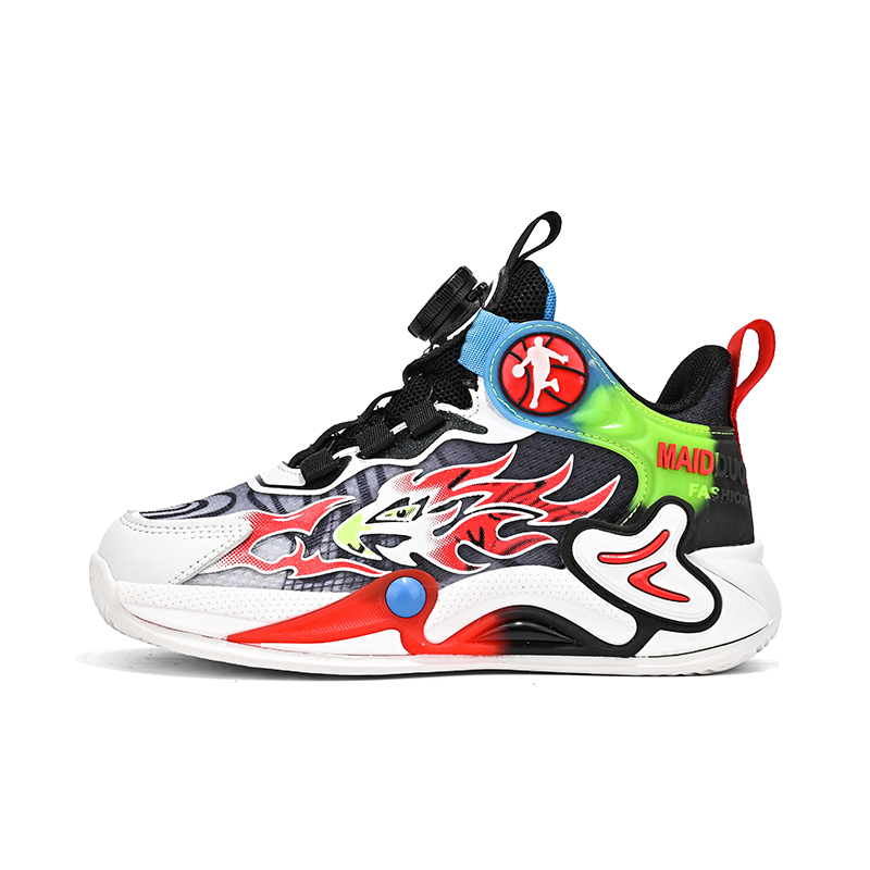 

Баскетбольные кроссовки средней высоты для детей FIRS Kids, черный/красный