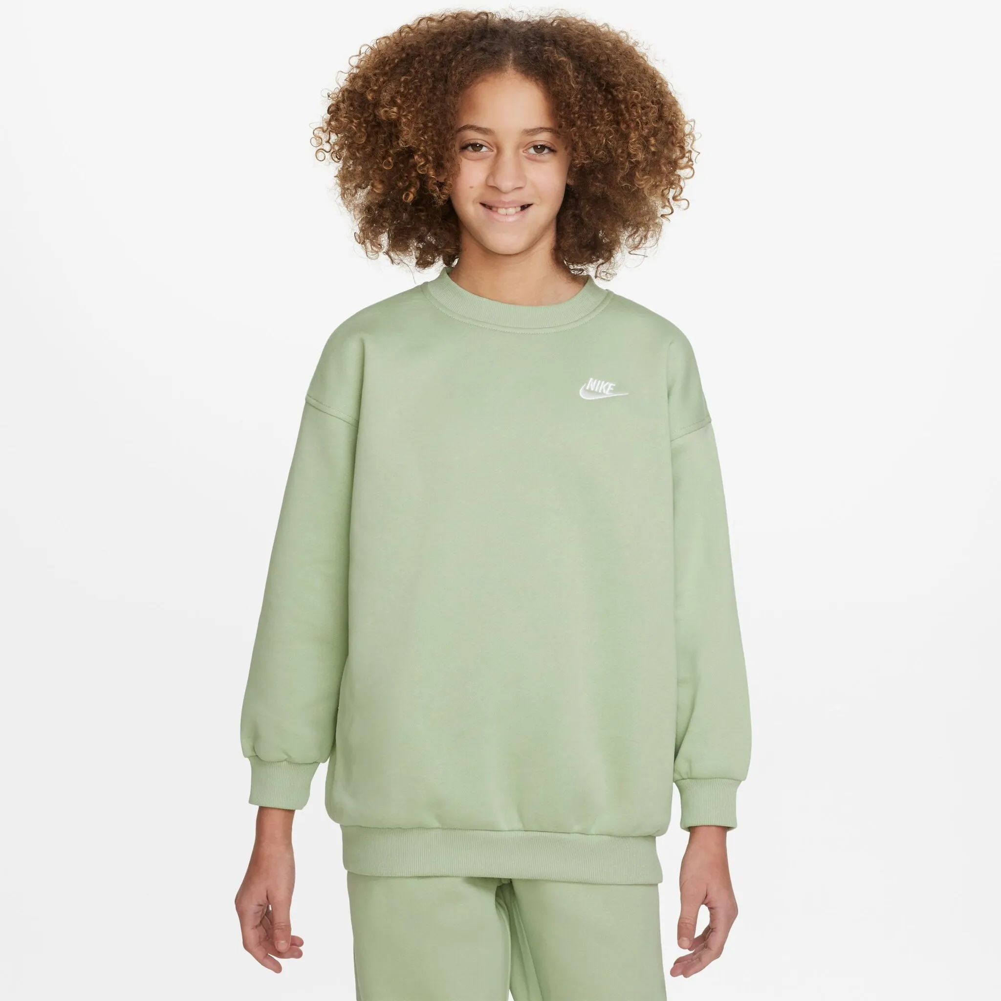 

Толстовка Nike Sportswear "CLUB FLEECE BIG KIDS (GIRLS') OVERSIZED SEATSHIRT ", белый