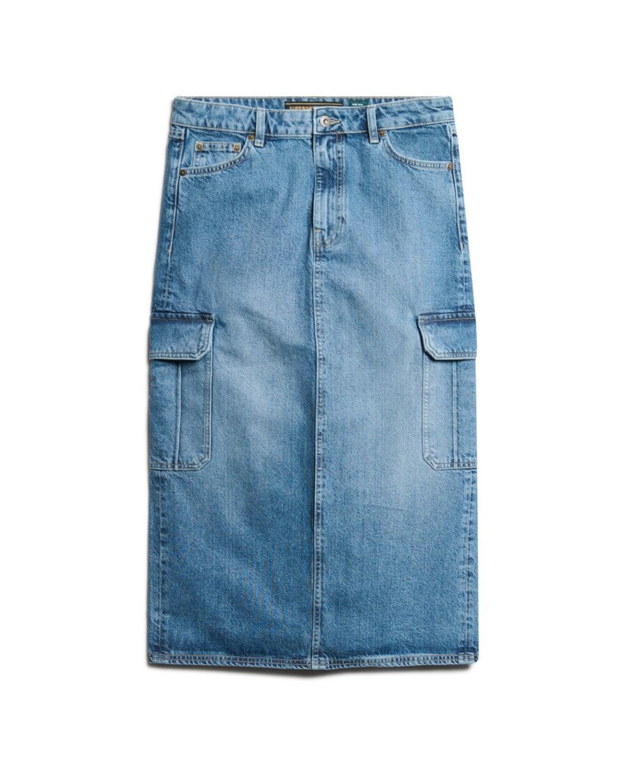 

Юбка Superdry, синий деним