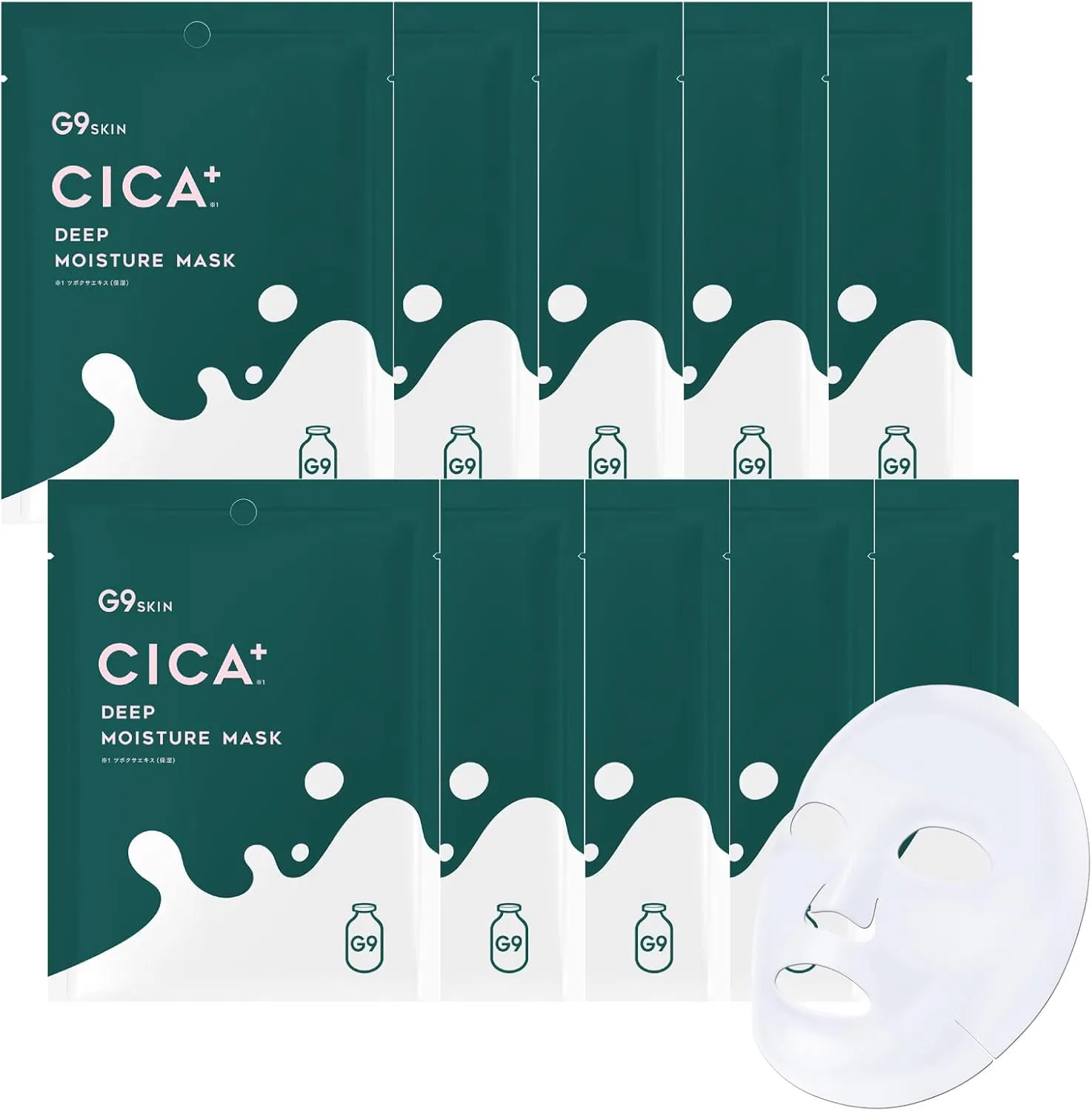 Тканевая маска G9skin — Тканевая увлажняющая G9 CICA+ Deep Moist Mask, 22 мл