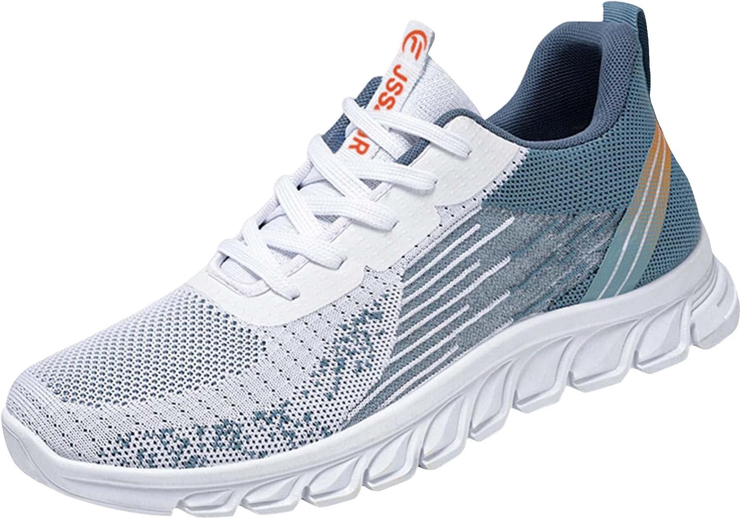 

Легкие дышащие прогулочные кроссовки IWIHMIV для мужчин, нескользящие спортивные повседневные кроссовки однотонного цвета, светло-синий