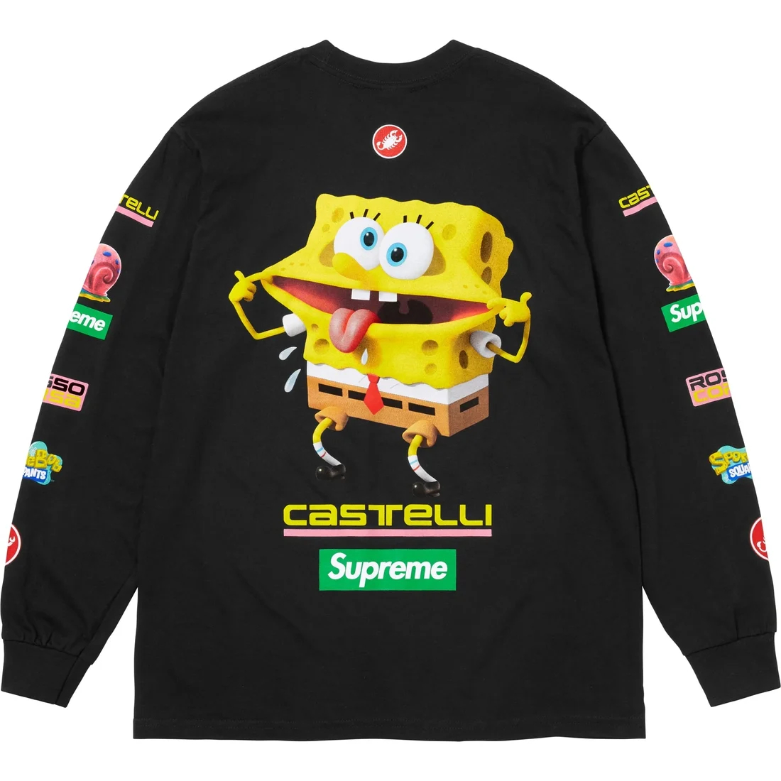 Футболка SpongeBob/Castelli Racing с длинными рукавами Supreme, зеленый — фото 3