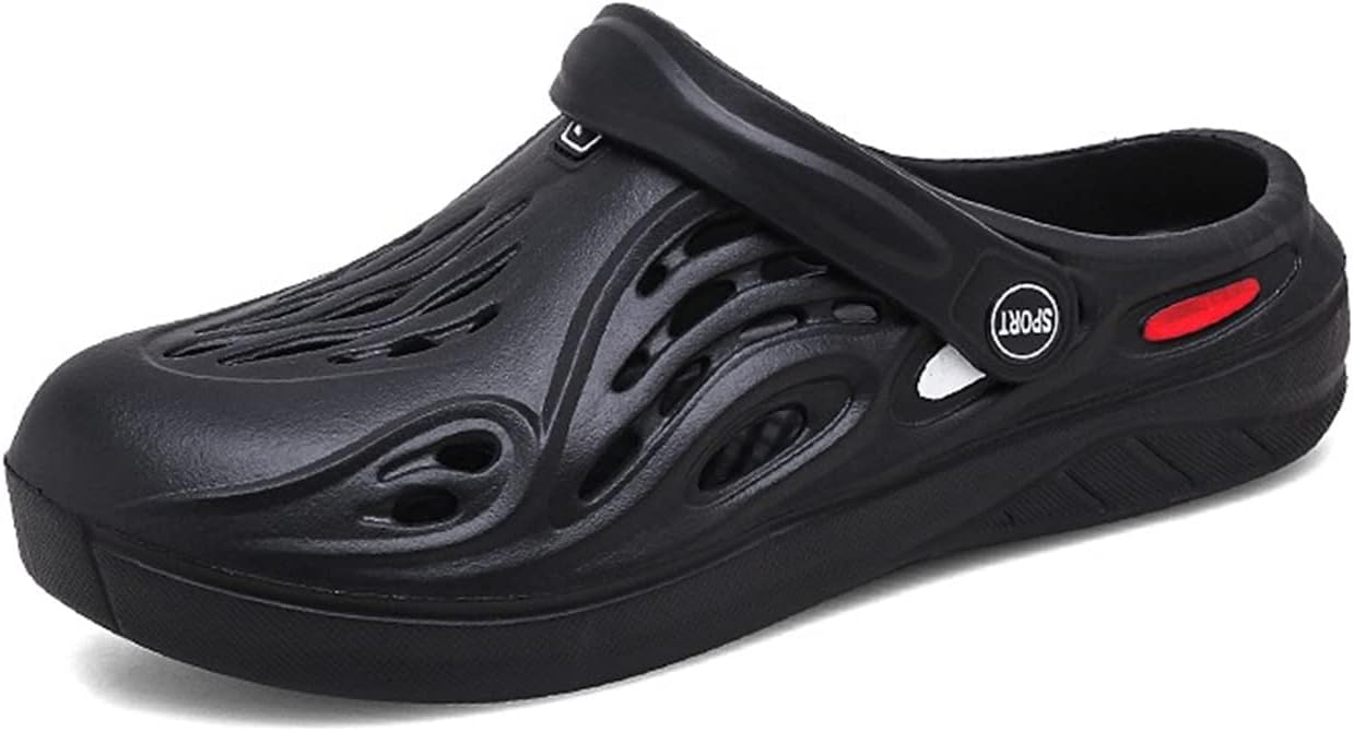 

Женские мужские босоножки для пляжа, водные туфли, обувь, тапочки, прогулочные туфли, домашние, туристические туфли, дышащие сетчатые мюли, кроссовки с открытой пяткой, обувь без шнуровки Mdpcx, черный