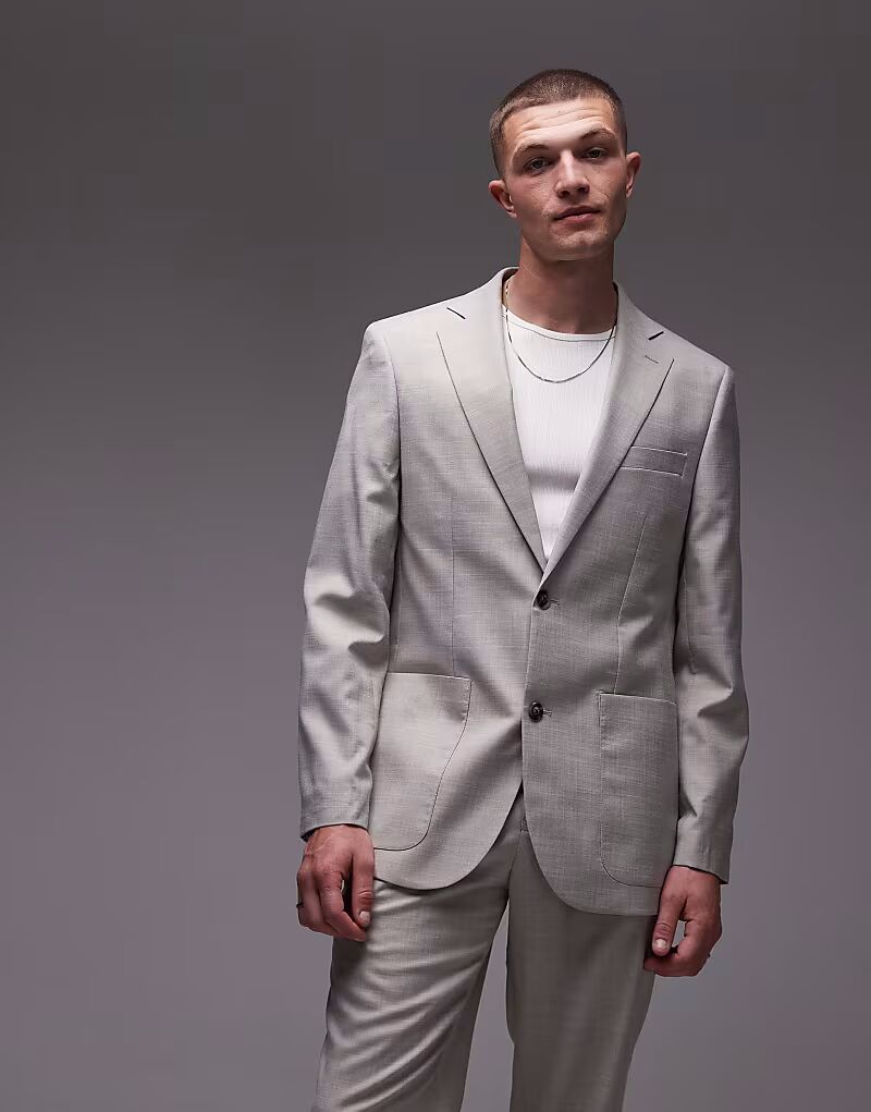 

Свободный пиджак Topman в каменном цвете