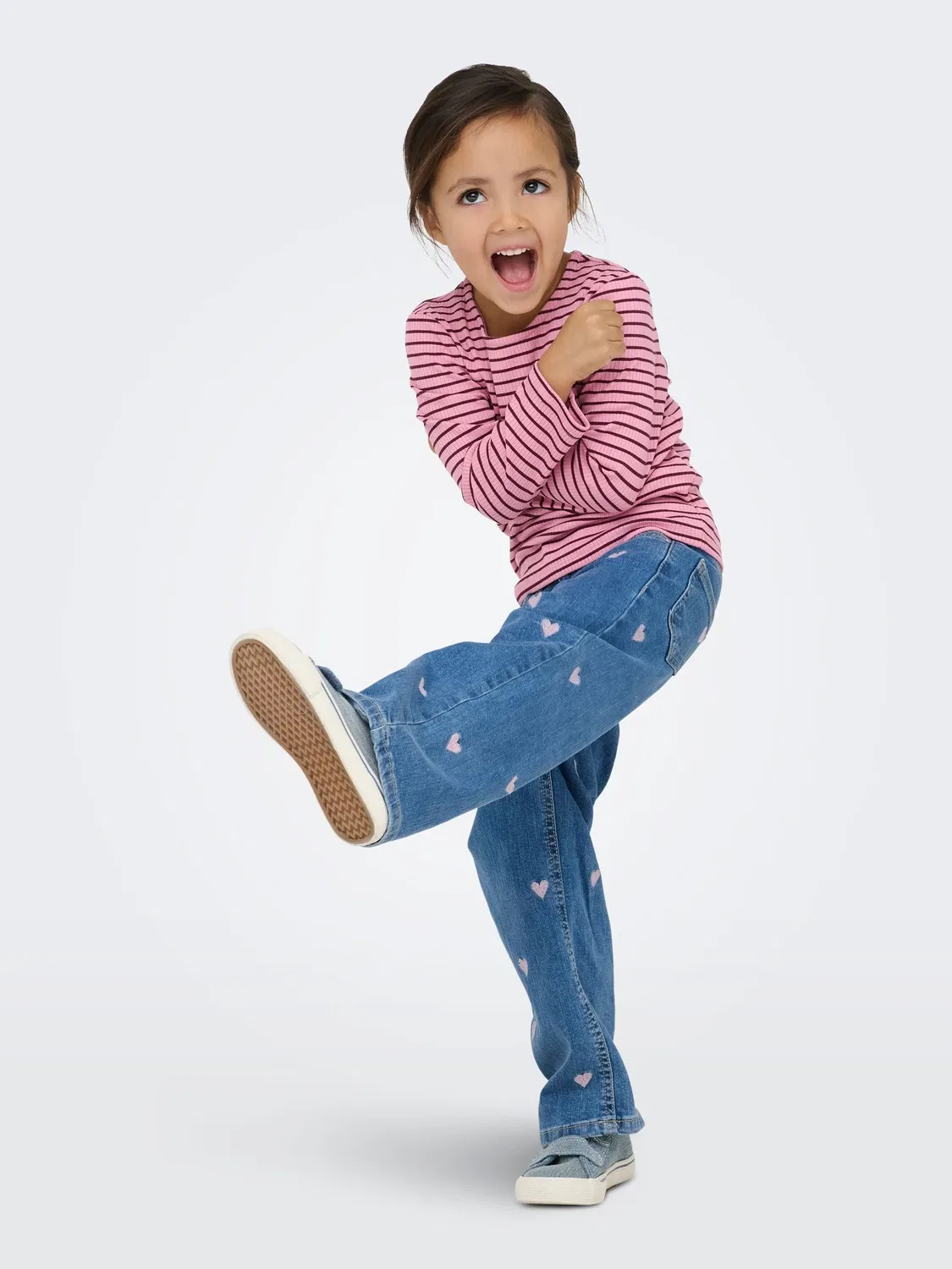Джинсы с широкой штаниной KIDS ONLY, light medium blue denim — фото 4
