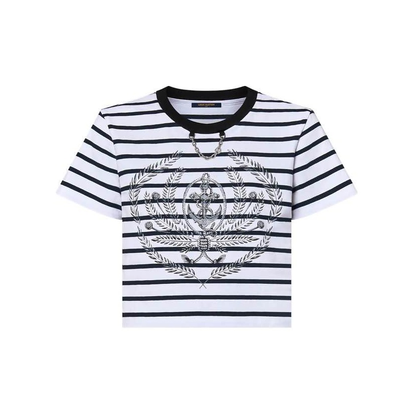 

Полосатый топ Anchor с коротким низом LOUIS VUITTON, белый