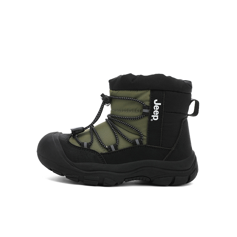 

Утепленные ботинки Synthetic Leather Slip Resistant Waterproof Thermal High top Snow для детей Jeep, malt зеленый