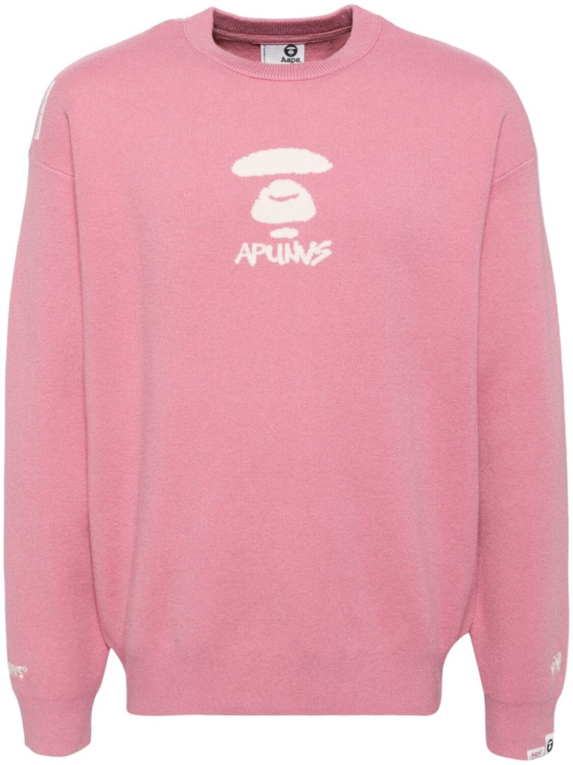 

Джемпер с жаккардовым логотипом AAPE BY *A BATHING APE, розовый