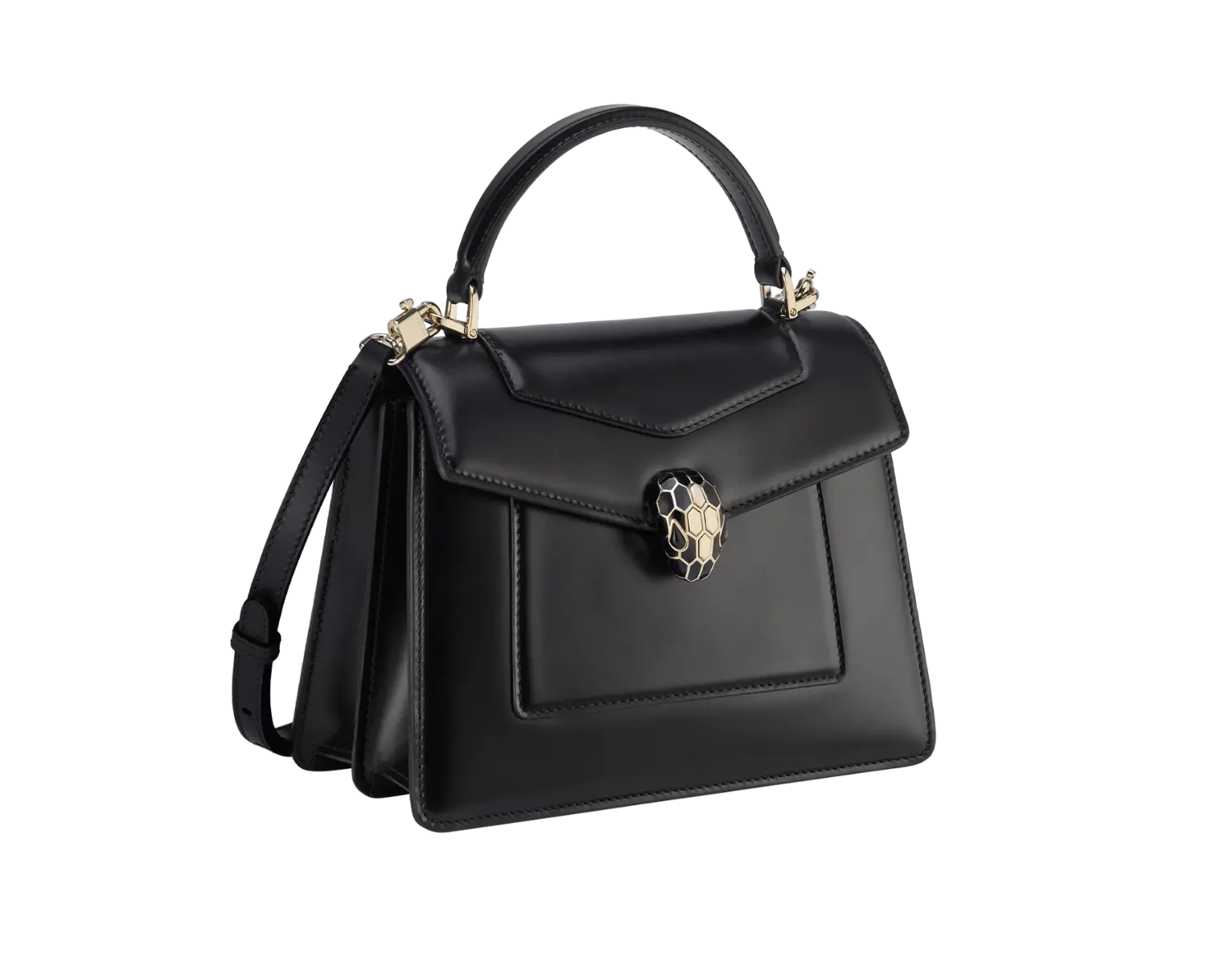 Сумка Serpenti forever среднего размера с верхней ручкой Bvlgari, черный — фото 2