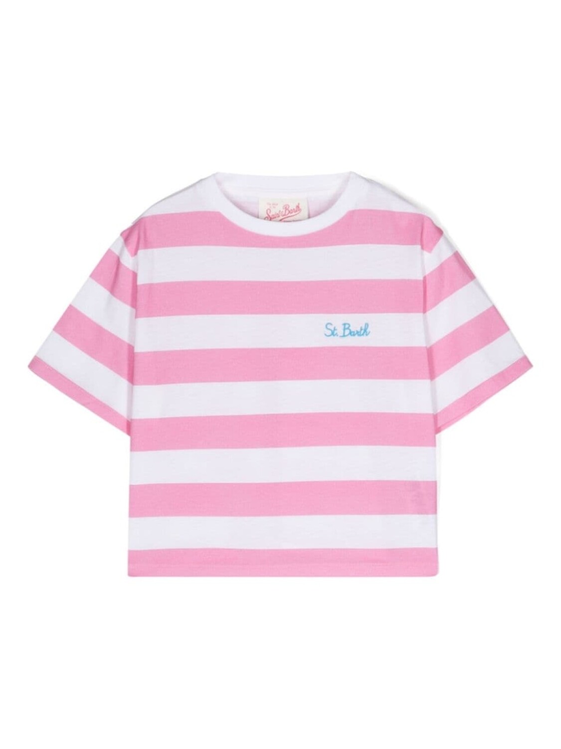 

MC2 Saint Barth Kids футболка Malia JR в полоску, розовый