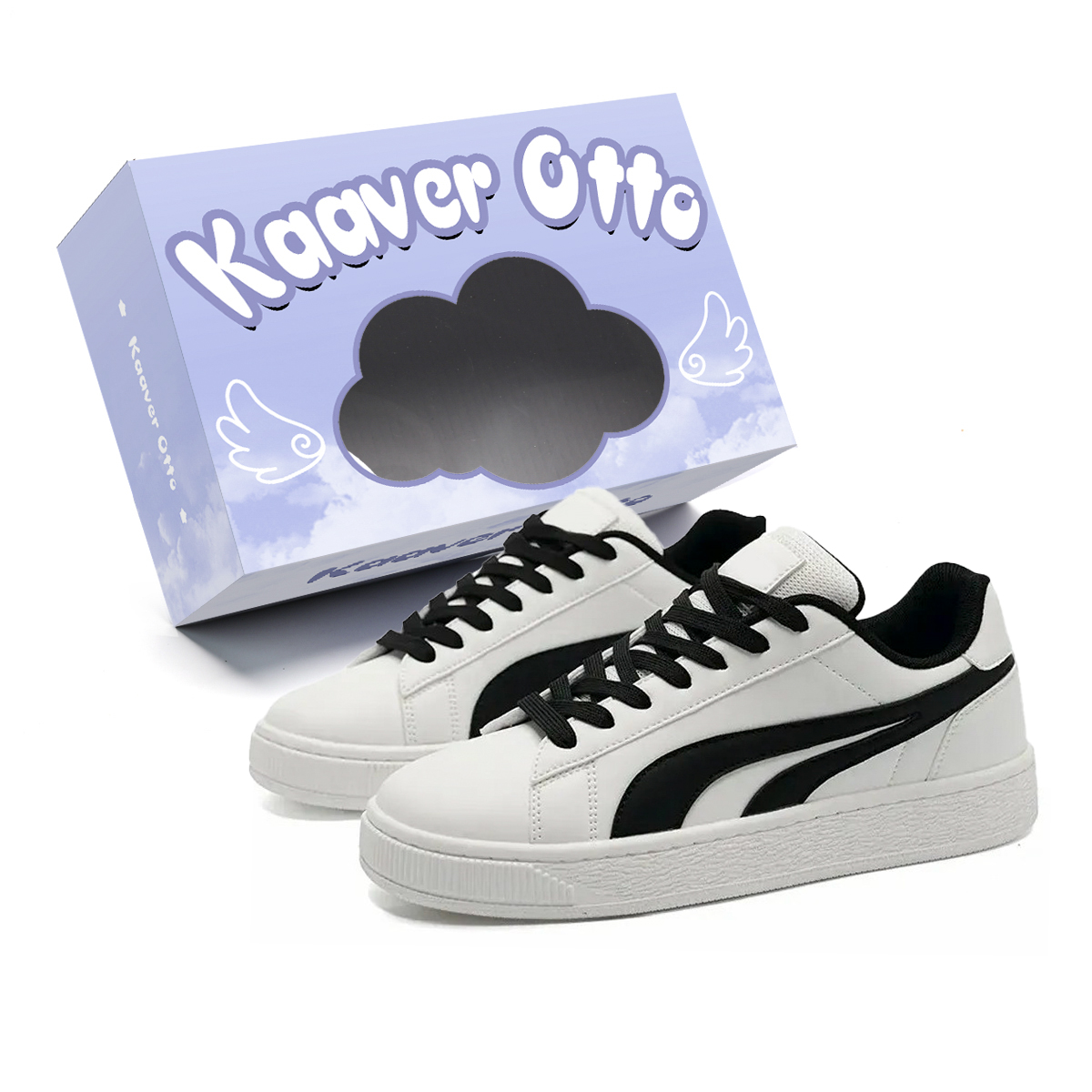 

Износостойкие дышащие низкие скейтбордские кроссовки Unisex KAAVER OTTO, белый