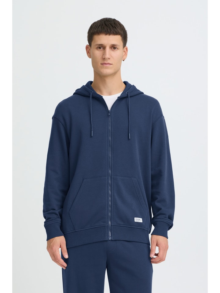 

BLEND Флисовая куртка с капюшоном BHMBrilo синего цвета