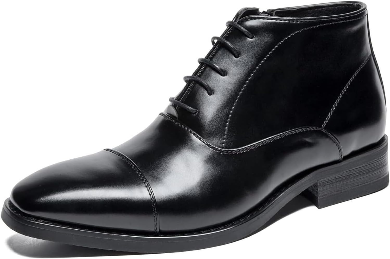 

Мужские ботинки Чукка Оксфорды с шнуровкой, черные, для формального стиля, повседневного и делового гардероба, с боковой молнией, до щиколотки Generic