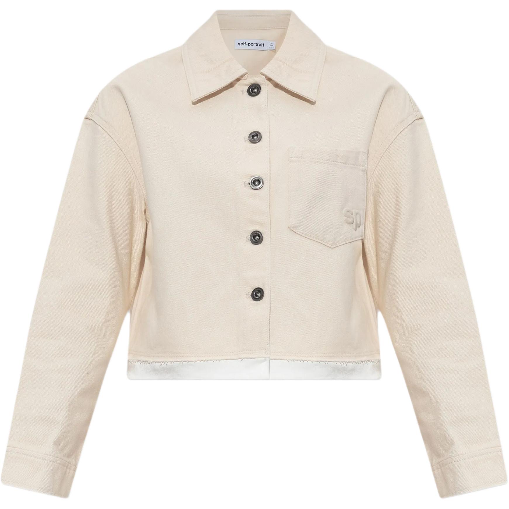 

Куртка с тиснением логотипа Self portrait Self-portrait, бежевый