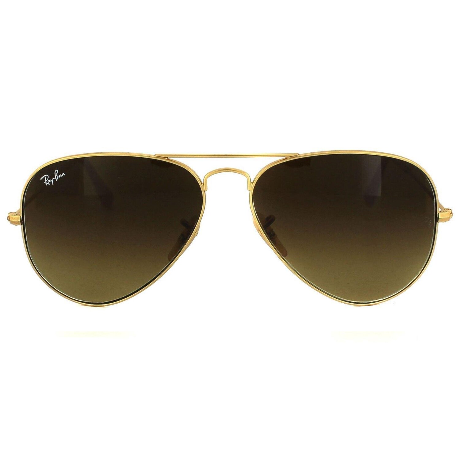 

Солнцезащитные очки Aviator Matt Gold Brown с градиентом Ray-Ban, золото
