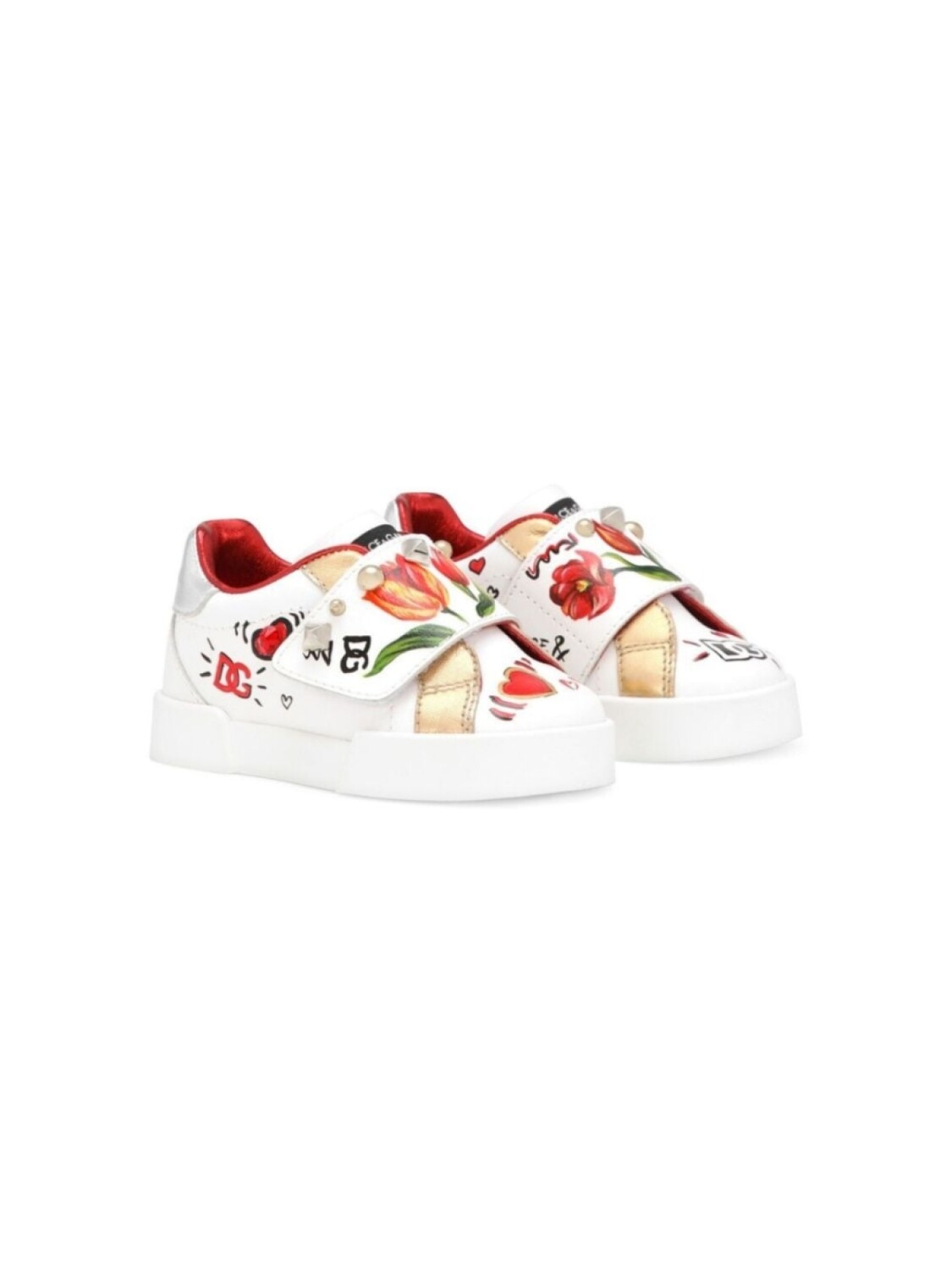 

Dolce & Gabbana Kids кроссовки с принтом, белый