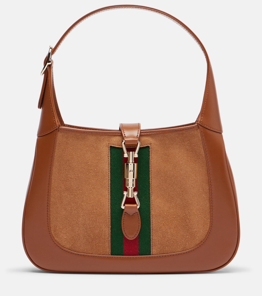 

Дамская сумка-тоут Jackie 1961 Medium из замши Gucci, Sundial/Sundial/Vrv