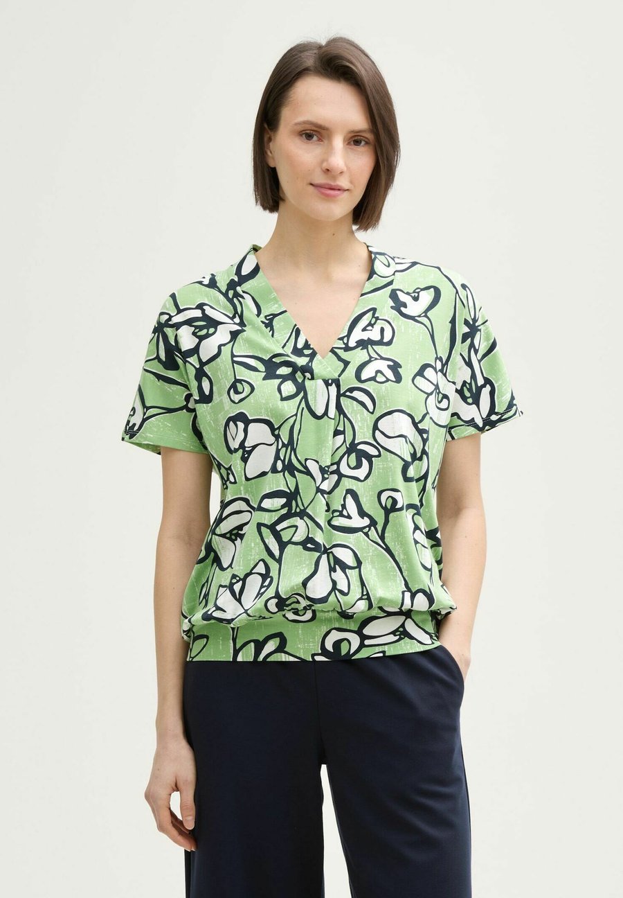 

Футболка TOM TAILOR Print T-shirt, Fresh Spring Floral Design/Green