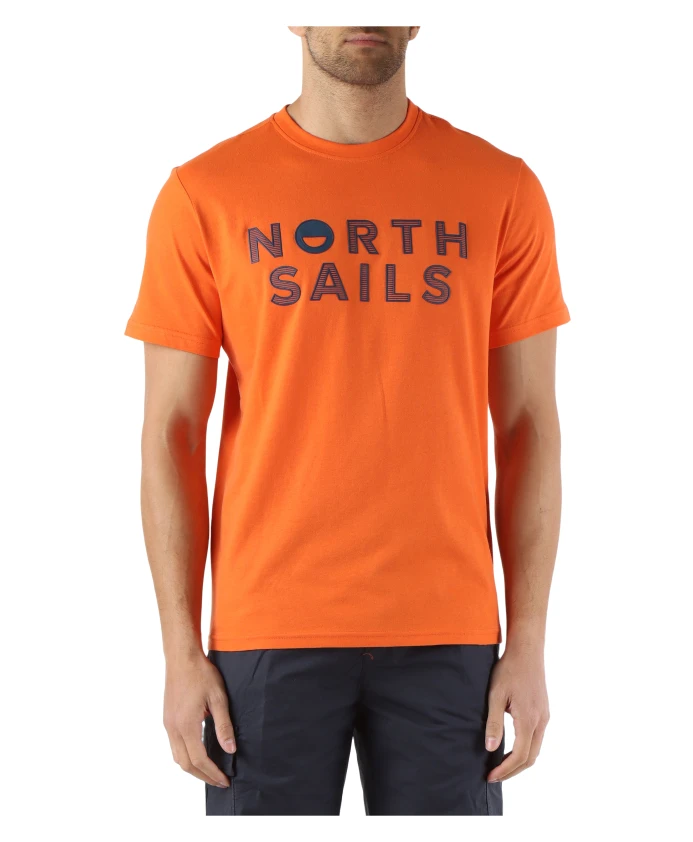

Хлопковая футболка с логотипом North Sails, оранжевый