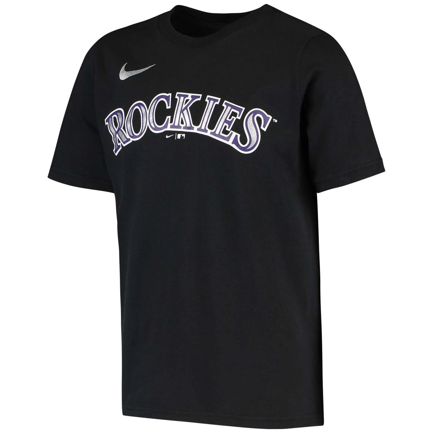 Молодежная футболка Nike Charlie Blackmon Black Colorado Rockies с именем и номером игрока Nike — фото 2
