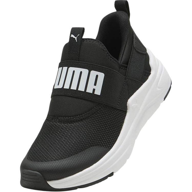 SOFTRIDE Wired 2 Abrasion Resistant низкие детские кроссовки для бега для подростков PUMA, черный — фото 4