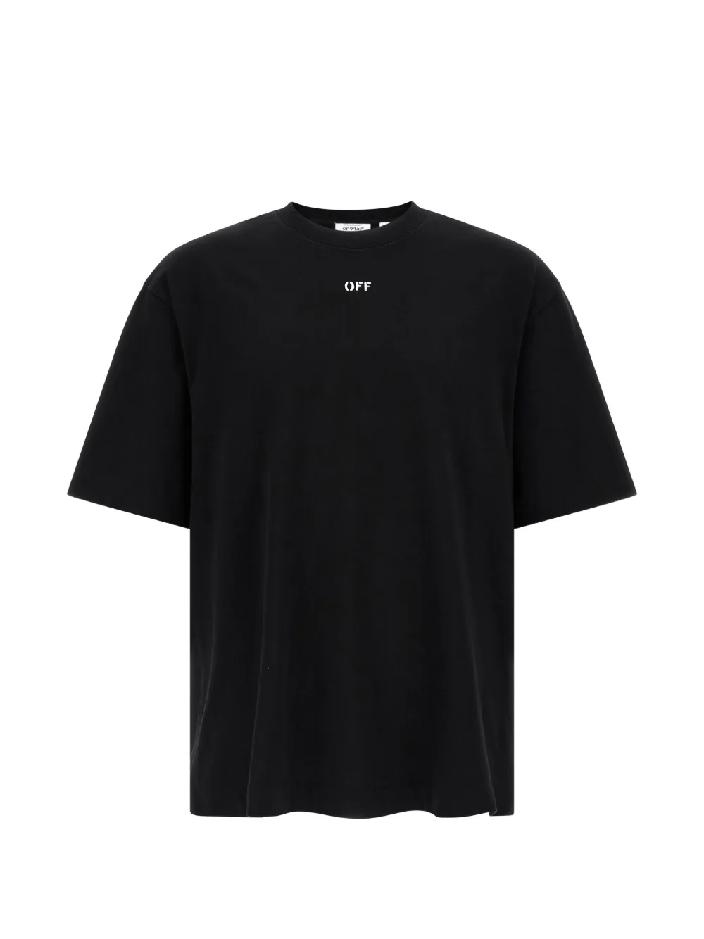 Футболка с принтом-логотипом и эффектом краски Off-White, черный