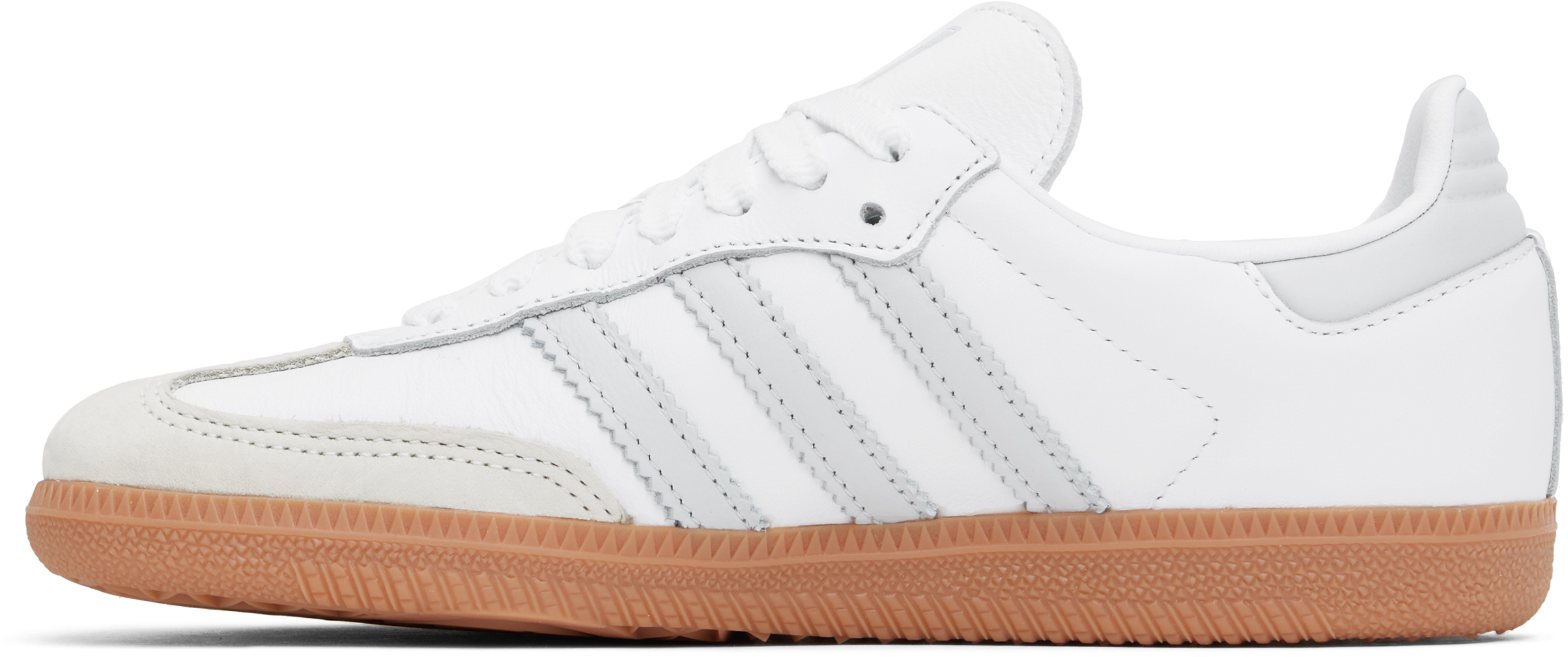 Бело-серые кроссовки Samba OG Adidas Originals, Cloud white/Halo blue/Off white — фото 3