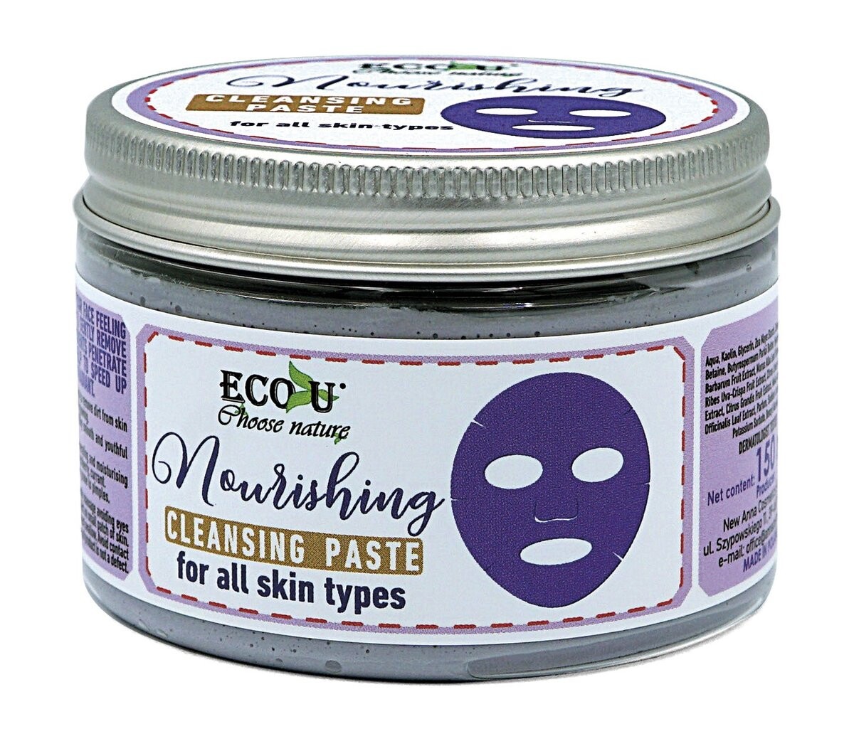

Ecou, паста для лица из глины, питательная, 150мл