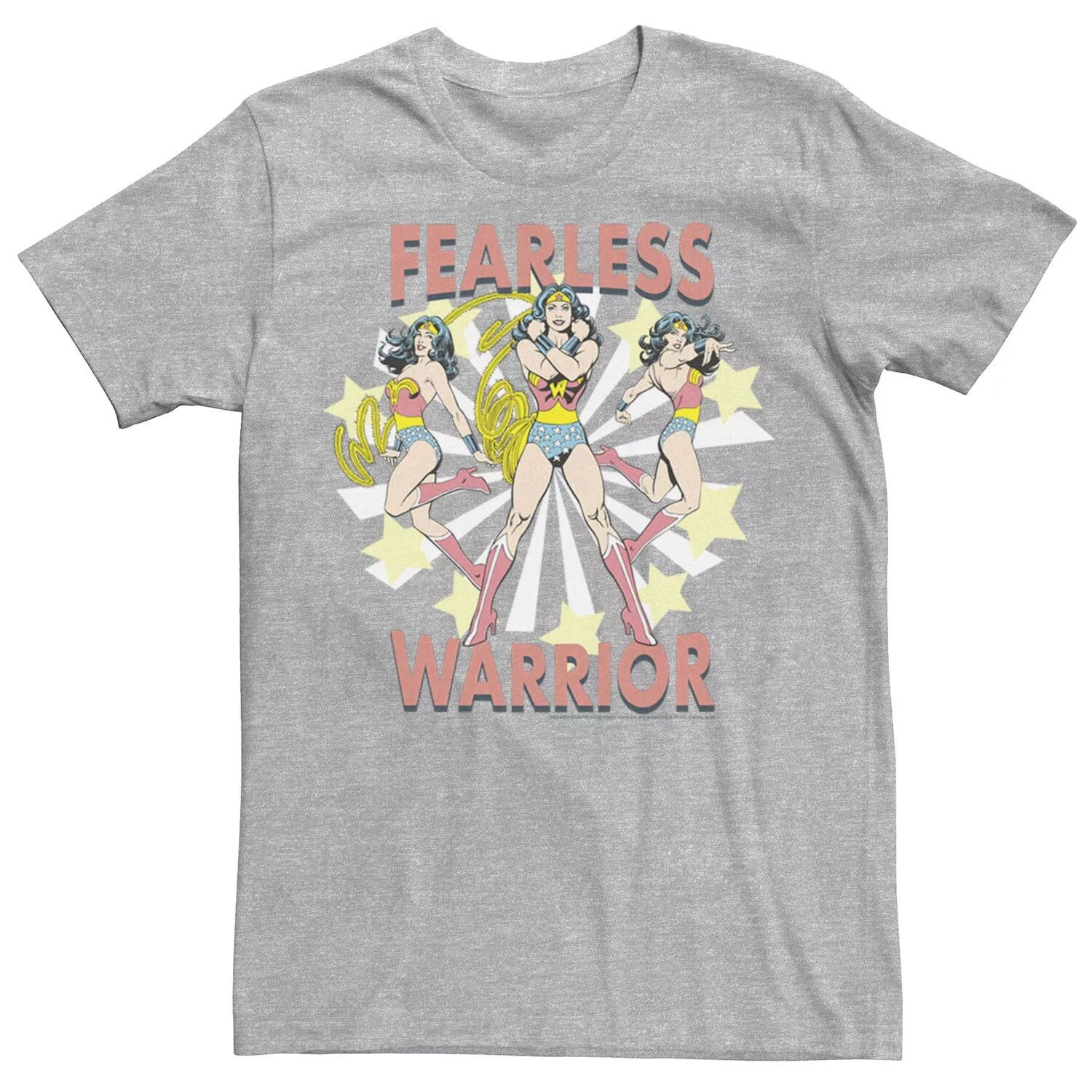 

Мужская футболка в стиле ретро Wonder Woman Fearless Warrior DC Comics