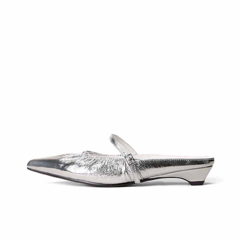 SHOEMAKER QUEEN Женские противоскользящие закрытые тапочки устойчивые к истиранию стильный серебристый, цвет Stylish Silver