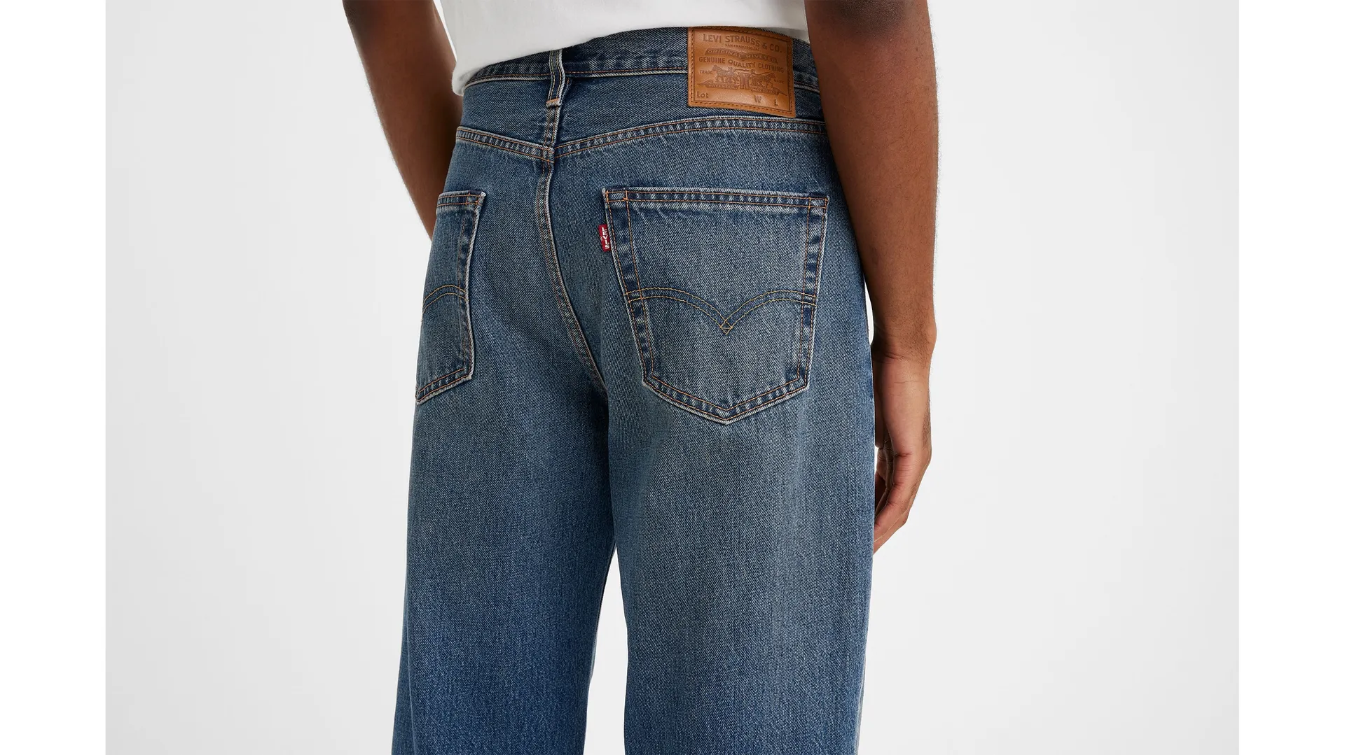 568 свободные прямые мужские джинсы Levi's, цвет Aisle Seat - Dark Wash - Non-Stretch — фото 4