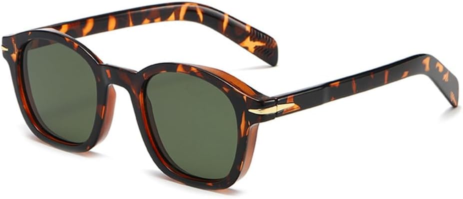 

Солнцезащитные очки UV400 с толстой круглой оправой и градиентным покрытием, подходят для женщин и мужчин, для бега и занятий спортом на открытом воздухе UYPTK, Leopard Dark Green