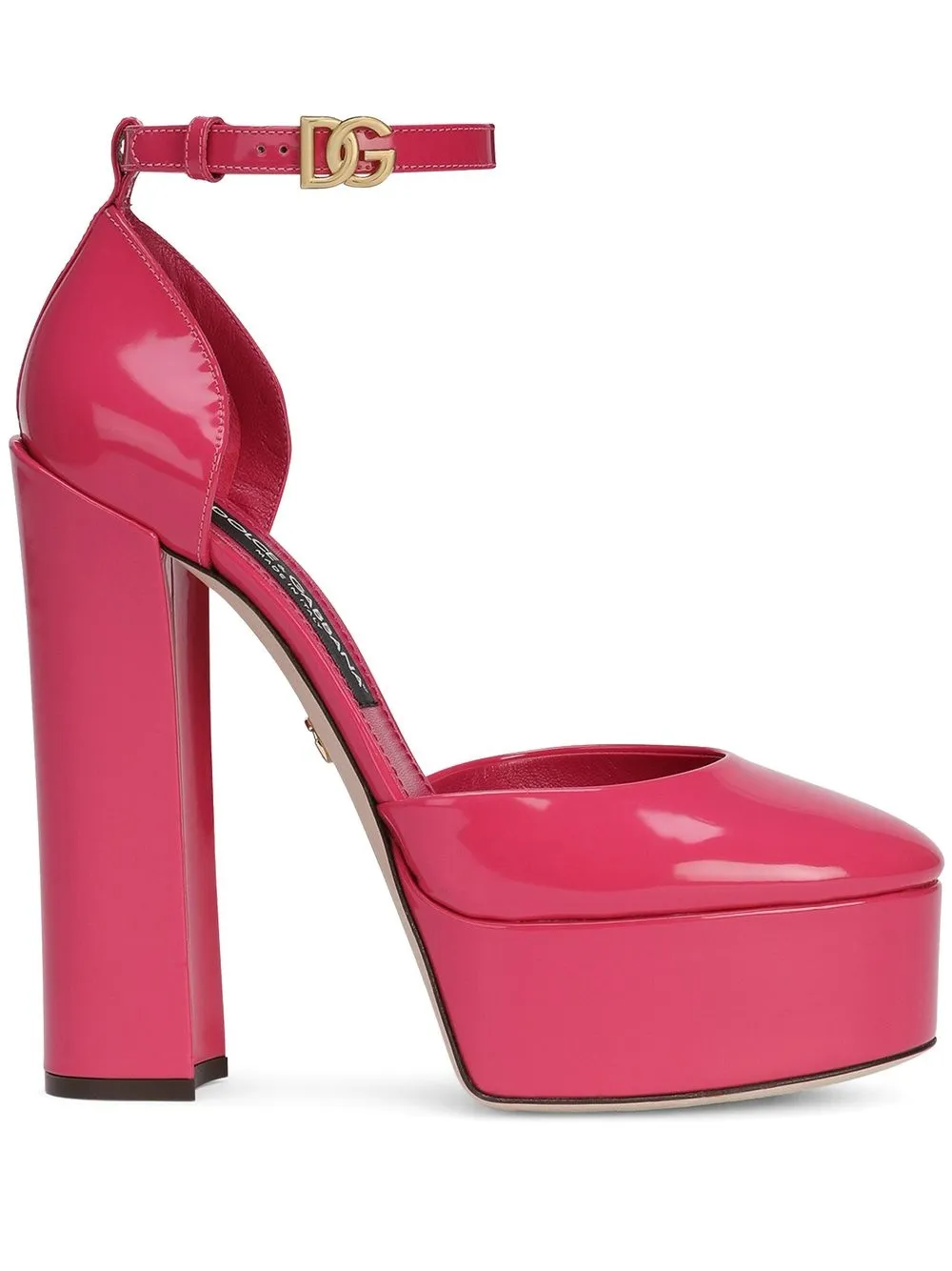 Лакированные туфли на платформе DOLCE & GABBANA, розовый