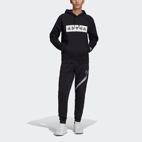 Толстовка tan sw hoody soccer/football sports training pullover black Adidas, черный — фото 3