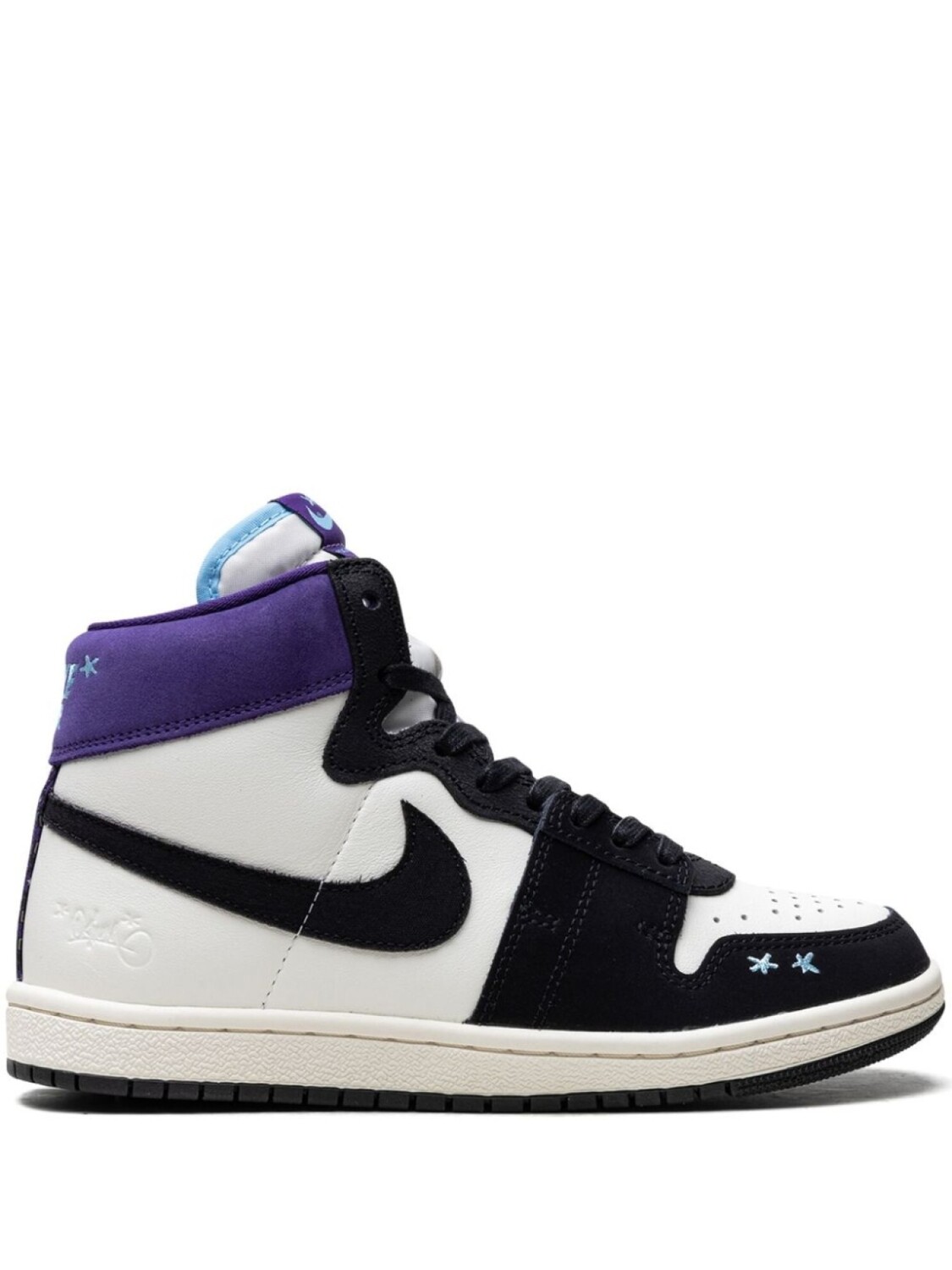 

Кроссовки Air Ship SP Black/Court Purple из коллаборации с Opium Paris Jordan, белый