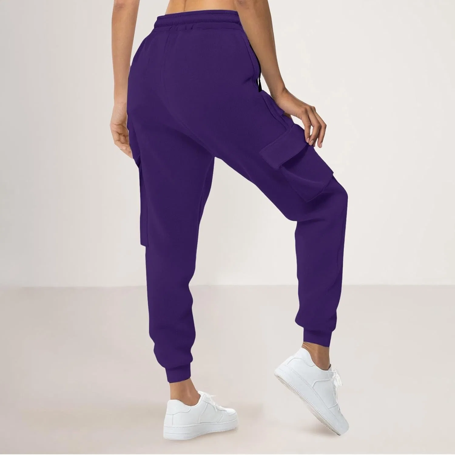 Спортивные брюки карго, женские, с высокой талией, Purple — фото 3