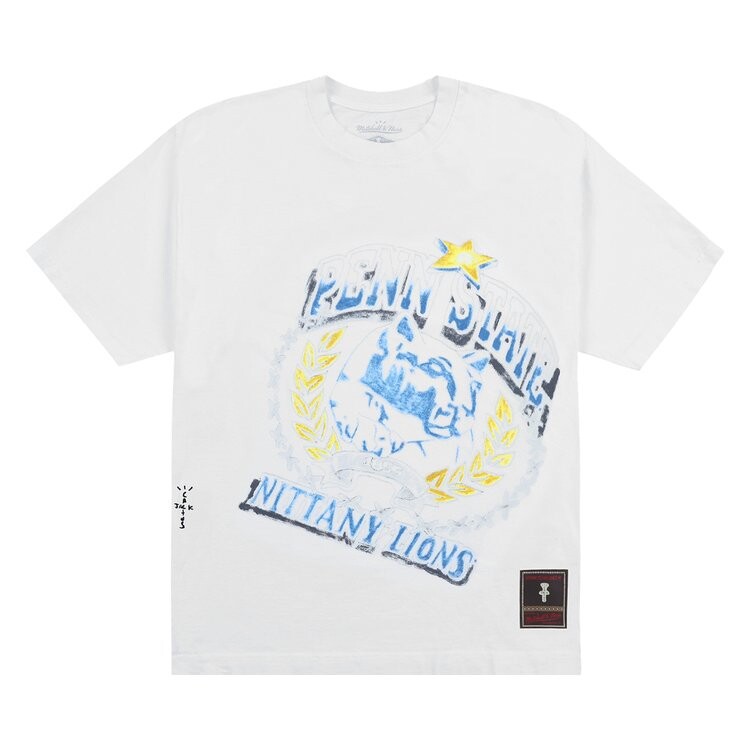 

Футболка Cactus Jack By Travis Scott Cactus Jack by Travis Scott x Mitchell & Ness Penn State University Handdrawn Tee, белый