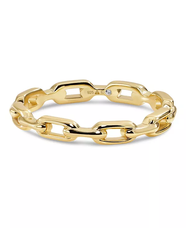 

Кольцо-Звено из позолоченного серебра 925 пробы, размер 6 Devata, gold